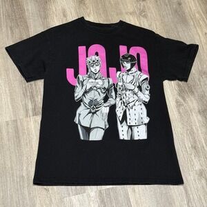 JoJo's Bizarre Adventure Shirt Mens Black Anime Graphic Logo Cotton‎ Size Medium